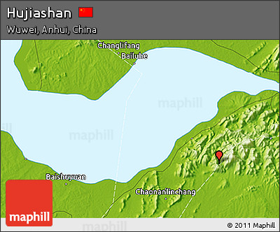 Physical 3D Map of Hujiashan