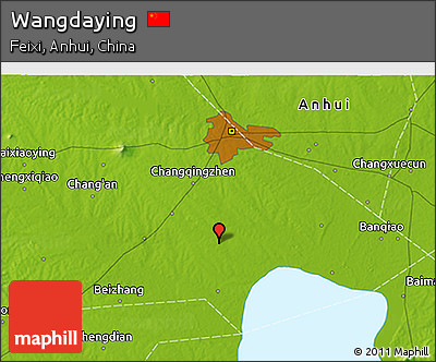 Physical 3D Map of Wangdaying