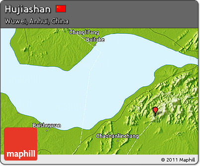 Physical 3D Map of Hujiashan