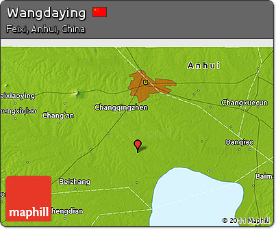 Physical 3D Map of Wangdaying