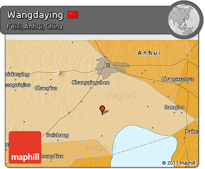 Political 3D Map of Wangdaying