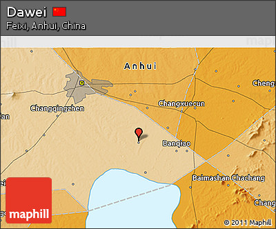 Political 3D Map of Dawei