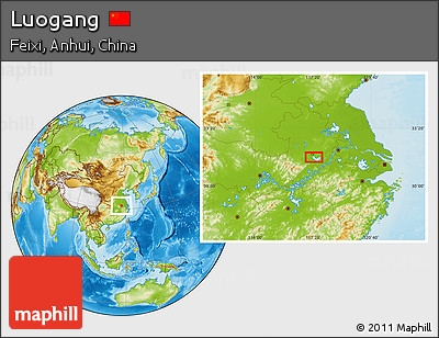 Physical Location Map of Luogang