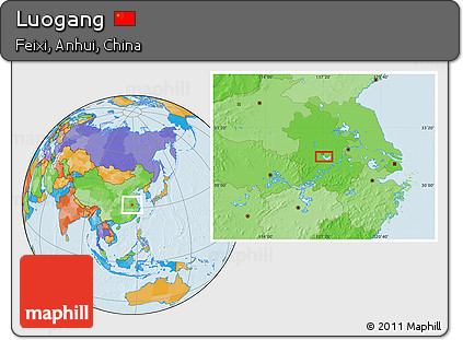 Political Location Map of Luogang