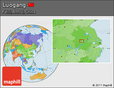 Political Location Map of Luogang