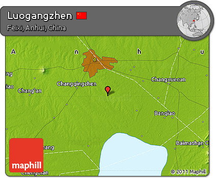 Physical Map of Luogangzhen