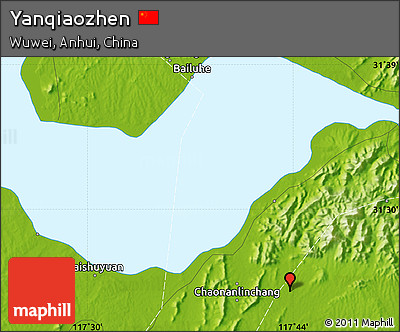 Physical Map of Yanqiaozhen