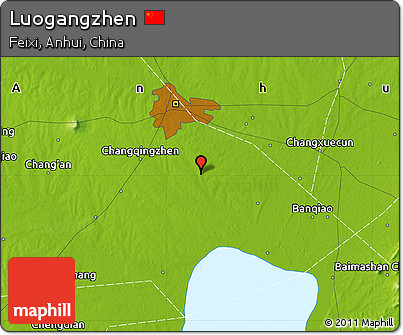 Physical Map of Luogangzhen