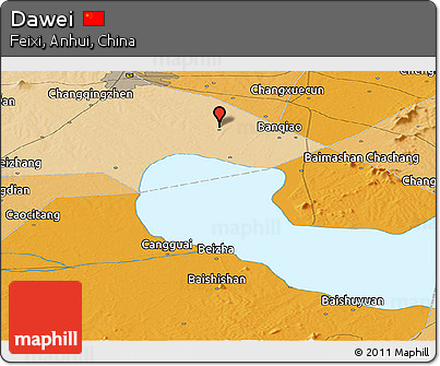 Political Panoramic Map of Dawei