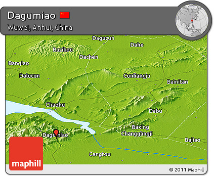 Physical Panoramic Map of Dagumiao