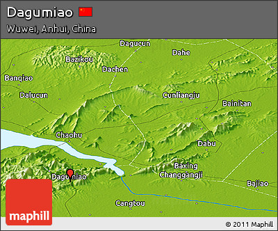 Physical Panoramic Map of Dagumiao