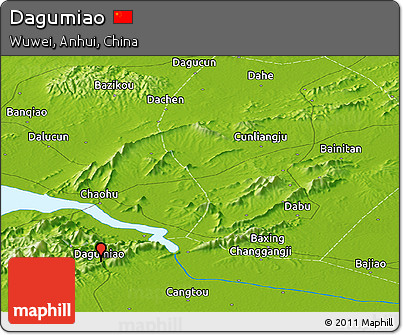 Physical Panoramic Map of Dagumiao