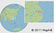 Savanna Style Location Map of the area around 31° 39' 38" N, 119° 55' 30" E