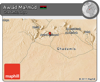 Satellite 3D Map of Awlād Maḩmūd