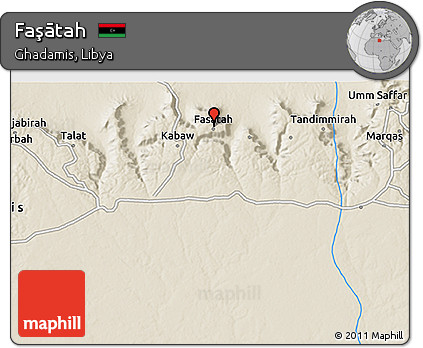 Shaded Relief 3D Map of Faşātah