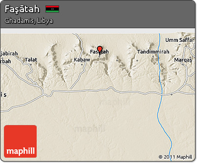 Shaded Relief 3D Map of Faşātah