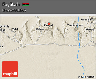 Shaded Relief 3D Map of Faşātah