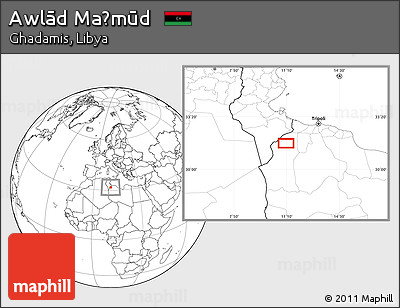 Blank Location Map of Awlād Maḩmūd