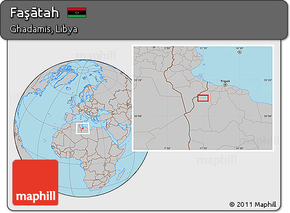 Gray Location Map of Faşātah