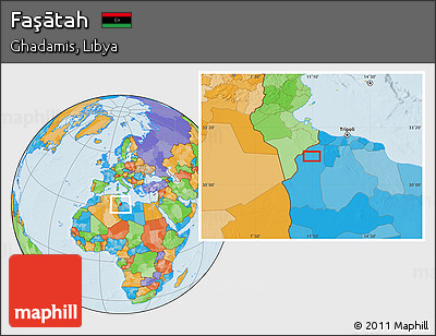 Political Location Map of Faşātah