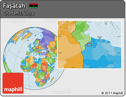 Political Location Map of Faşātah