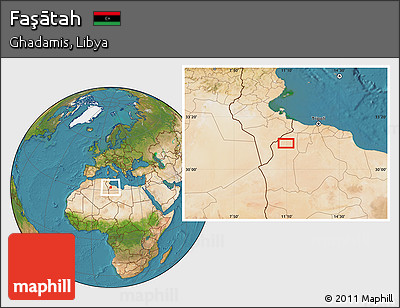 Satellite Location Map of Faşātah