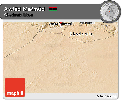 Satellite Panoramic Map of Awlād Maḩmūd