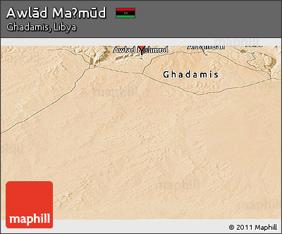Satellite Panoramic Map of Awlād Maḩmūd