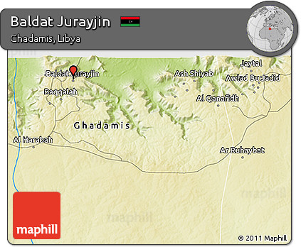 Physical 3D Map of Baldat Jurayjin
