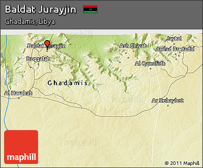 Physical 3D Map of Baldat Jurayjin