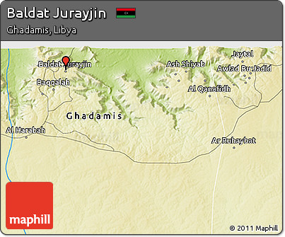 Physical 3D Map of Baldat Jurayjin