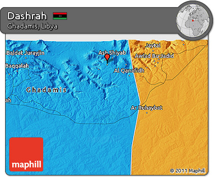 Political 3D Map of Dashrah