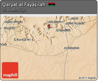 Satellite 3D Map of Qaryat Al Fayāşilah