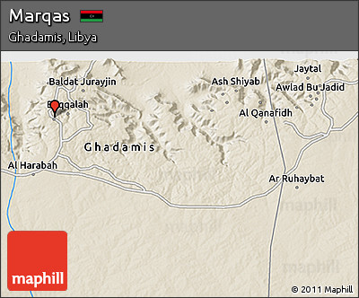 Shaded Relief 3D Map of Marqas