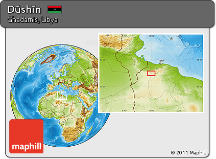 Physical Location Map of Dūshīn