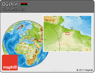 Physical Location Map of Dūshīn