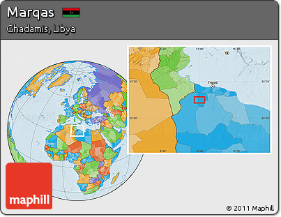 Political Location Map of Marqas