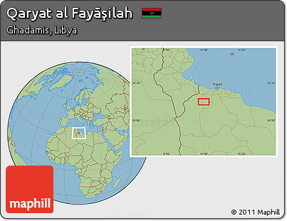 Savanna Style Location Map of Qaryat Al Fayāşilah
