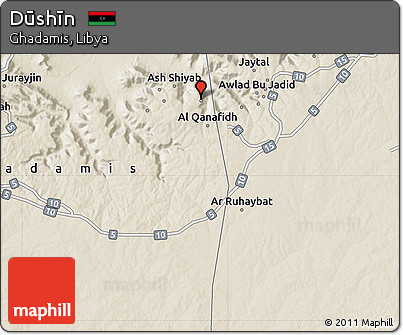 Shaded Relief Map of Dūshīn