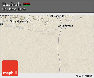 Shaded Relief Panoramic Map of Dashrah