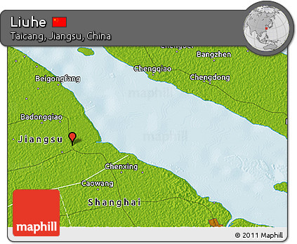 Physical 3D Map of Liuhe