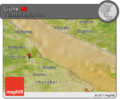 Satellite 3D Map of Liuhe