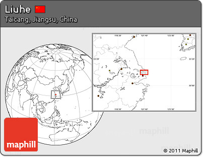 Blank Location Map of Liuhe