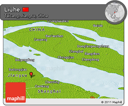 Physical Panoramic Map of Liuhe
