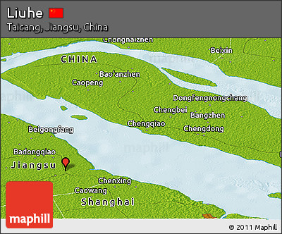 Physical Panoramic Map of Liuhe