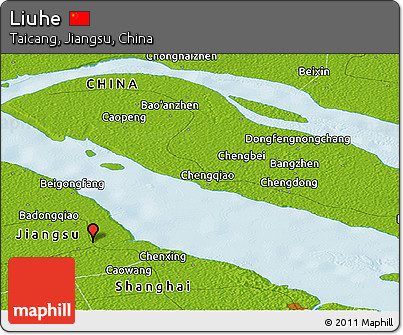 Physical Panoramic Map of Liuhe