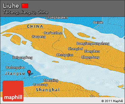 Political Panoramic Map of Liuhe