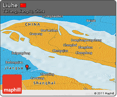 Political Panoramic Map of Liuhe