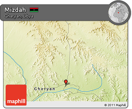 Physical 3D Map of Mizdah
