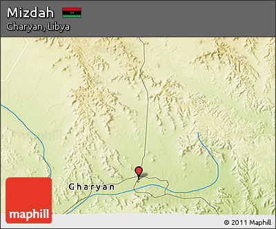 Physical 3D Map of Mizdah